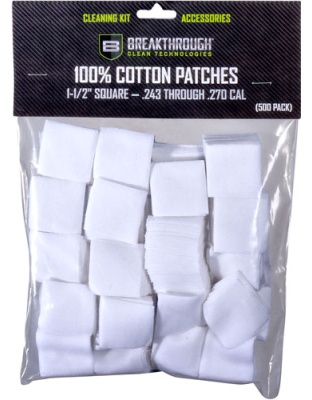 Breakthrough Cleaning Patches 1 1/2" Square.243-270 50 Pack