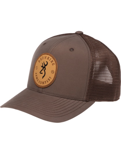 Browning Cap Selman Leather Circle Patch Brown