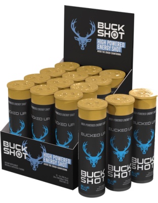 Bucked Up 2 Ounce Energy Shots Blue Raz 2-12 Packs