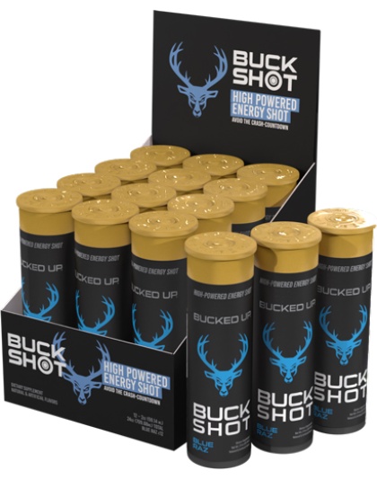 Bucked Up 2 Ounce Energy Shots Blue Raz 2-12 Packs