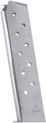 MEC-Gar Magazine 1911 Government.45 Automatic Colt Pistol 10 Rounds Extended Nickel
