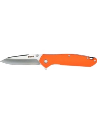 Ruko Folder Tactical Knife 3.25" Black Handle Clamshell