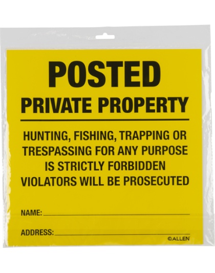Allen Posted No Trespassing Sign 12 Pack