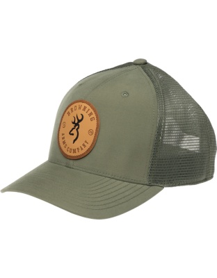 Browning Cap Selman Leather Circle Patch Green