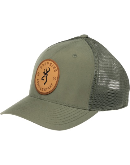 Browning Cap Selman Leather Circle Patch Green