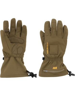 Muddy Apparel Nucleus Heated Softshell Glove Brown Clay Large