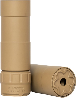 Rugged Suppressors Mustang 22 Keyed Baffles Cerakote Flat Dark Earth