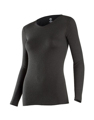 ColdPruf Women's Basic Crew Baselayer Black Large