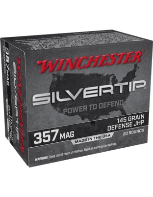 Winchester Ammunition Silvertip.357 Magnum 145 Grain Hollow Point 20 Rounds