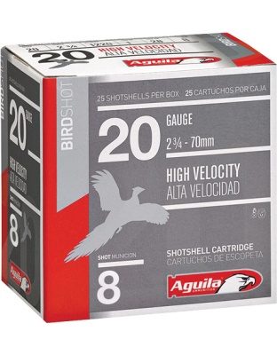 Aguila Shotshell 20 Gauge 2.75" 1 Ounce #8 250 Rounds Case Lot