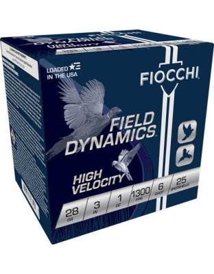 Fiocchi 28 Gauge 3" 1 Ounce #6 1300 Feet Per Second 25 Rounds 10 Boxes per Case
