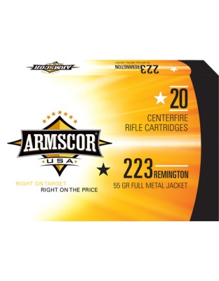 Armscor 223 Rem 55 Grain Full Metal Jacket 20 Rounds 50 Boxes per Case