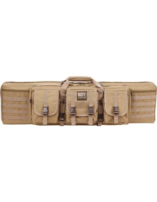Bulldog 42" Double Tactical Cs 3 Large Access Pockets Tan