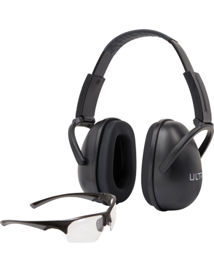 Allen Ultrx Blocker Ear & Eye Combo 23DB Black Muff/Clear Eyes