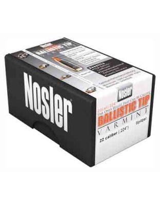 Nosler Bullets 22 Caliber.224 40 Grain Ballistic Tip 100 Count