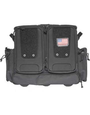 GPS Tactical Rolling Range Bag Holds 10 Handguns Black Nylon