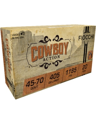 Fiocchi 45-70 Gov 405 Grain Lead-Round Nose Fp 20 Rounds 10 Boxes per Case