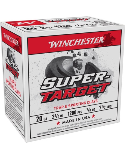 Winchester Ammunition Target 20 Gauge 2.75" 7/8 Ounce #7.5 250 Rounds Case