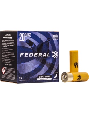 Federal Game Load 20 Gauge 2.75" 1 Ounce #5 25 Rounds