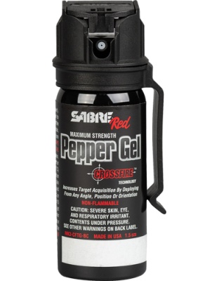 Sabre Red Pepper Gel Flip Top Unit with Belt Clip 50.4 Grain