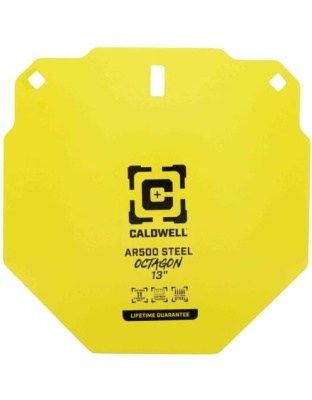 Caldwell AR500 13" Octagon Steel Target Yellow