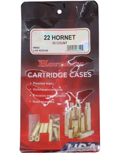 Hornady Unprimed Cases 22 Hornet 50 Pack 5-Pack/Cs