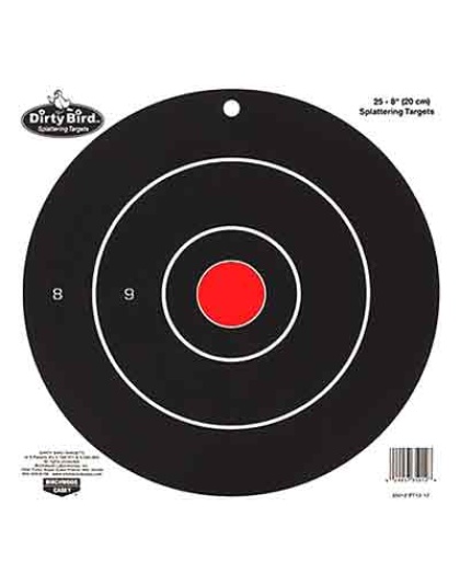 Birchwood Casey B/C Target Dirty Bird 8" Bull's-Eye 25 Targets