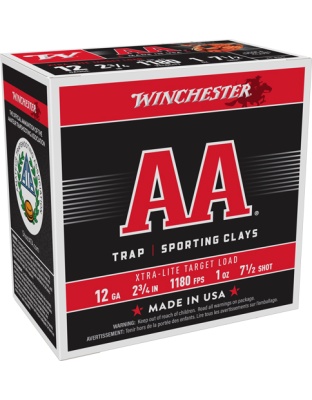 Winchester Ammunition AA 12 Gauge 2.75" 1 Ounce #7.5 1180 Feet Per Second 250-Round Case