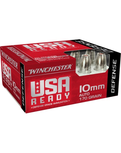 Winchester Ammunition USA Ready 10 mm 170 Grain Hex Vent Hollow Point 20 Rounds 10 Boxes per Case