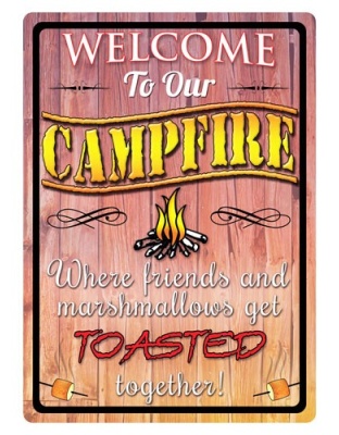 Rivers Edge Sign 12"x17" "Welcome to Our Campfire"