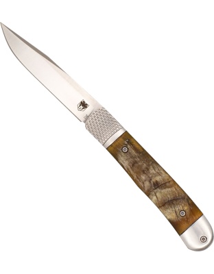 Cobratec Knives Trapper Hidden Release 3.12" Ram Horn D2