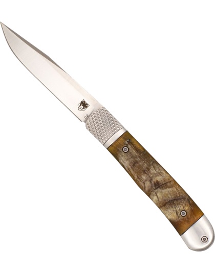 Cobratec Knives Trapper Hidden Release 3.12" Ram Horn D2