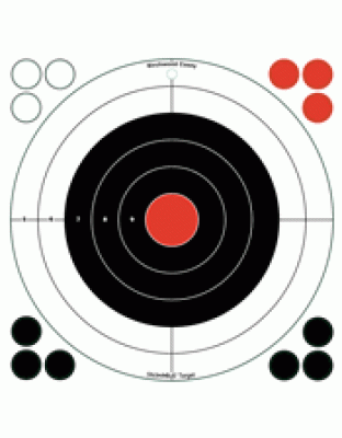 Birchwood Casey B/C Target Stick-A-Bull 12" Bull's-Eye 5 Targets
