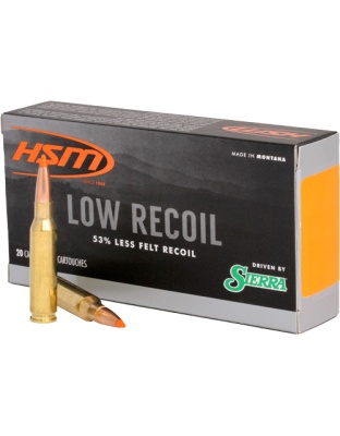 HSM Ammo Low Recoil 7 mm Remington Magnum 140 Grain Sbt 20 Rounds 20 Boxes per Case