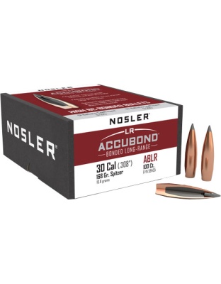 Nosler Bullets 30 Caliber.308 168 Grain Accubond Long Rifle 100 Count