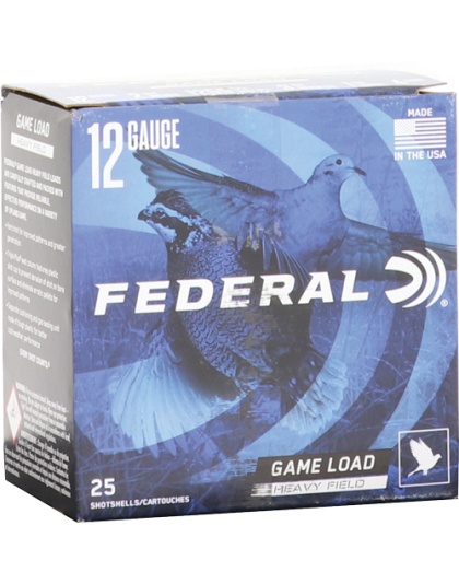 Federal Game Shok 12 Gauge 2.75" 1-1/8 Ounce #4 25 Rounds 10 Boxes per Case