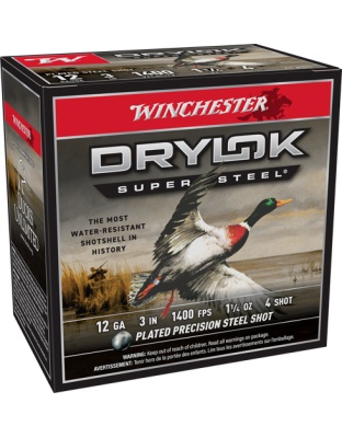 Winchester Ammunition Drylok 12 Gauge 3" 1-1/4 Ounce #4 25 Rounds