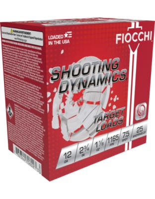 Fiocchi 12 Gauge 2.75" 1-1/8 Ounce #7.5 1165 Feet Per Second 250 Rounds Case Lot
