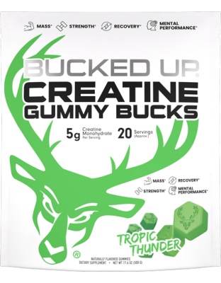 Bucked Up Creatine Gummies Tropic Thunder 20 Servings