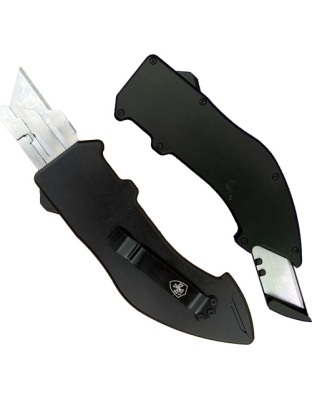 Templar Knife Utility Razor Out-the-Front Squire Black with 5 Blades