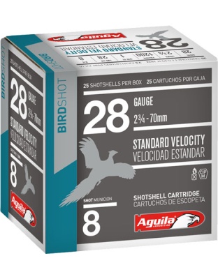 Aguila Shotshell 28 Gauge 2.75" 1 Ounce #8 25 Rounds 20 Boxes per Case