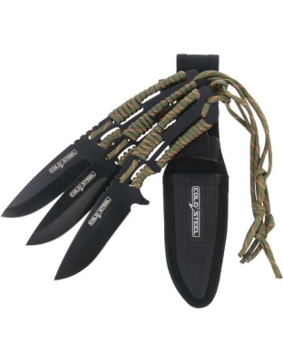 Cold Steel Throwing Knives 4.4" Blade 3-Pack with Sheath
