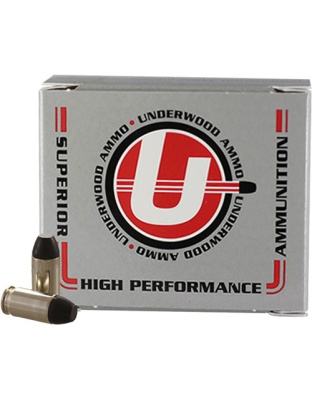 Underwood Ammo 380 Automatic Colt Pistol 100 Grain Hard Cast FN 20 Rounds 10 Boxes per Case