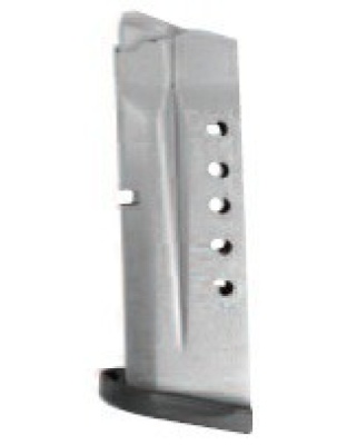 Smith & Wesson Magazine M&P40 Shield 6 Rounds Stainless Steel-Black