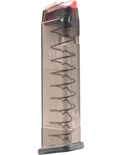 Elite Tactical Systems Group Ets Magazine for Glock.40 S&W 16 Rounds Crbn Smoke 22/23/24/27