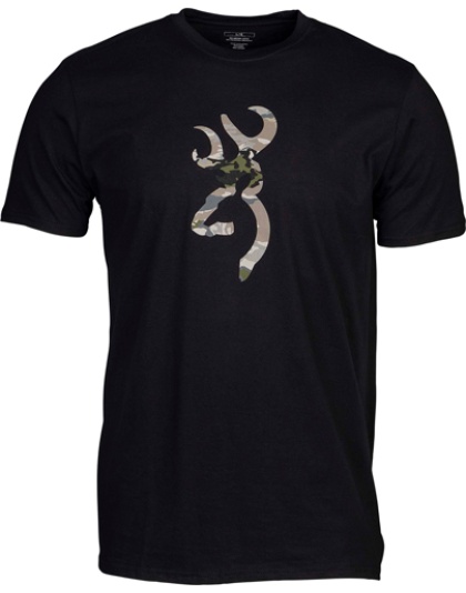 Browning Short-Sleeve T-Shirt Camo Buckmark Black/Ovix 2X-Large