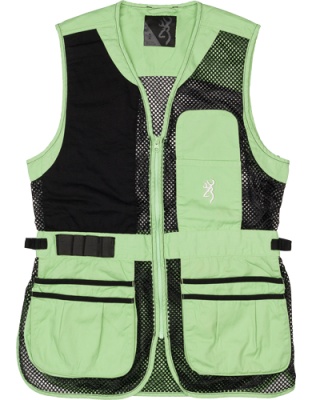 Browning Mesh Shooting Vest R Hand Women's Extra Large Black/Neomint