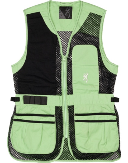 Browning Mesh Shooting Vest R Hand Women's Extra Large Black/Neomint