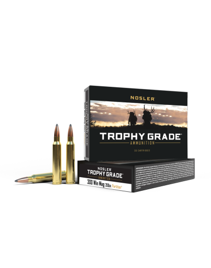 Nosler Partition Trophy Grade Rifle Ammunition .300 Win Mag 200 gr PSP 2750 fps 20/ct