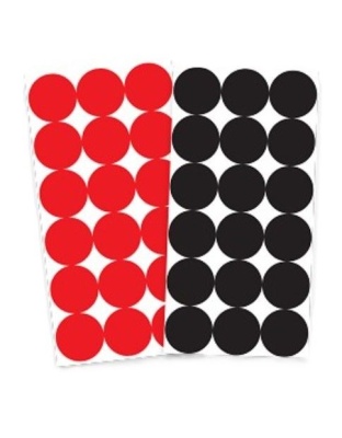 Pro-Shot Products Splatter Shot Target Repair Pasters 1" Red/Black 432 Count